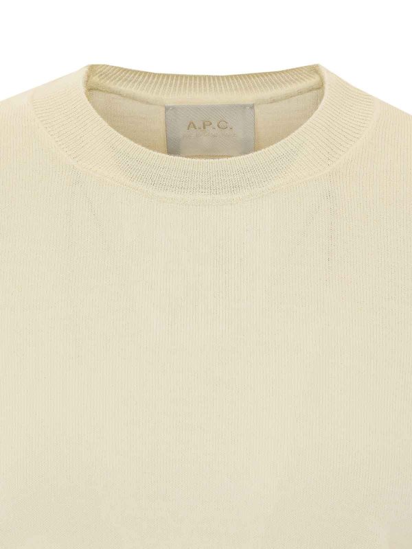 Pull Col Rond - Blanc shop online: A.P.C.