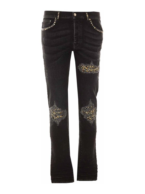 AMIRI: Jeans pitillos - Vaqueros Pitillos - Negro