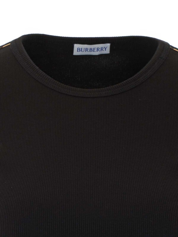 T-shirt nera shop online: BURBERRY