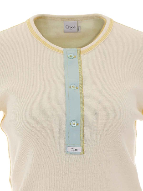 シャツ - 白 shop online: CHLOE
