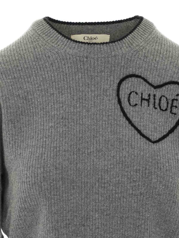 Suéter Cuello Redondo - Gris shop online: CHLOE