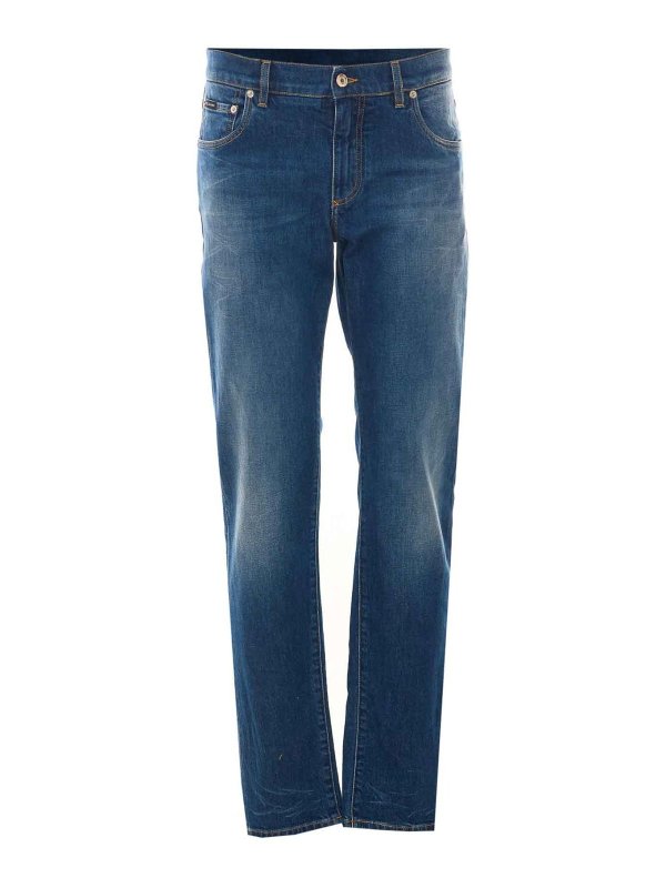 DOLCE & GABBANA: Jeans Rectos - Vaqueros Rectos - Azul