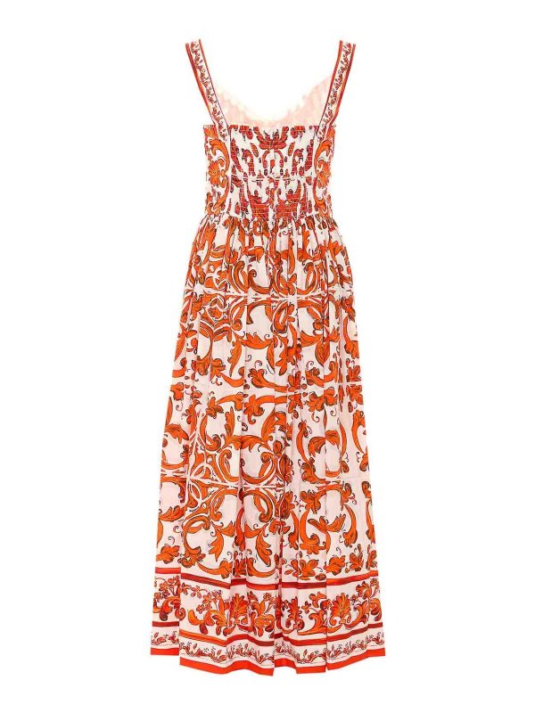 DOLCE & GABBANA: ニーレングスドレス online - 膝丈ドレス - オレンジ