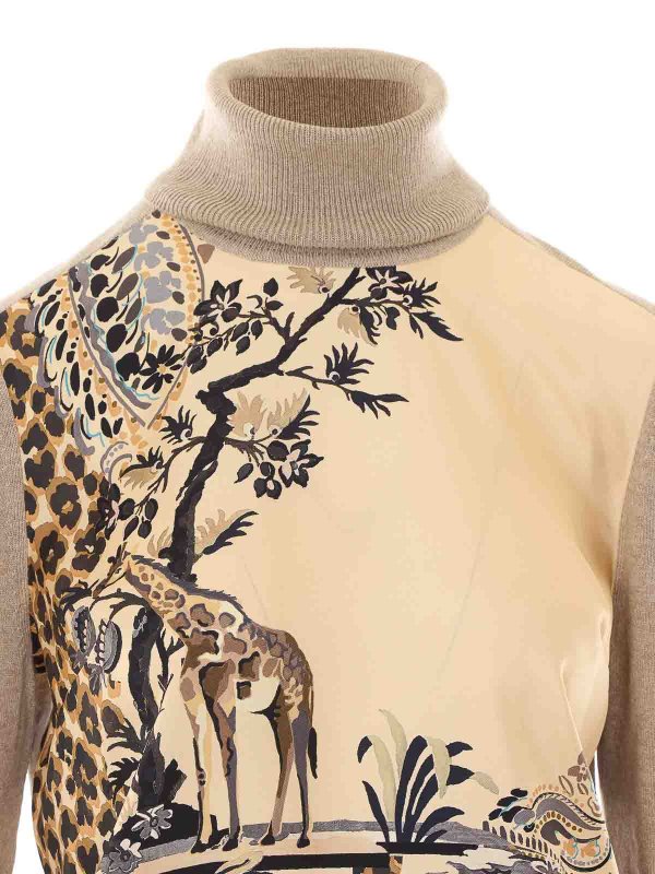 beige sweater shop online: ETRO