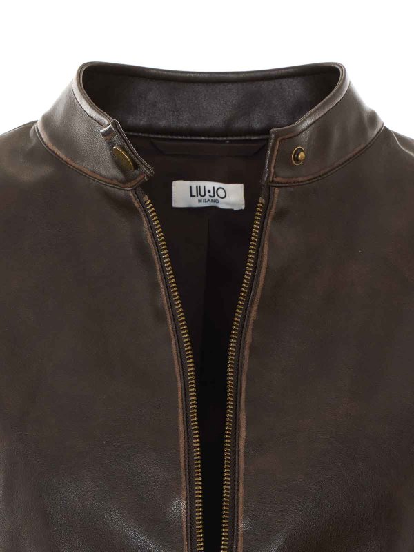 brown jacket shop online: Liu Jo