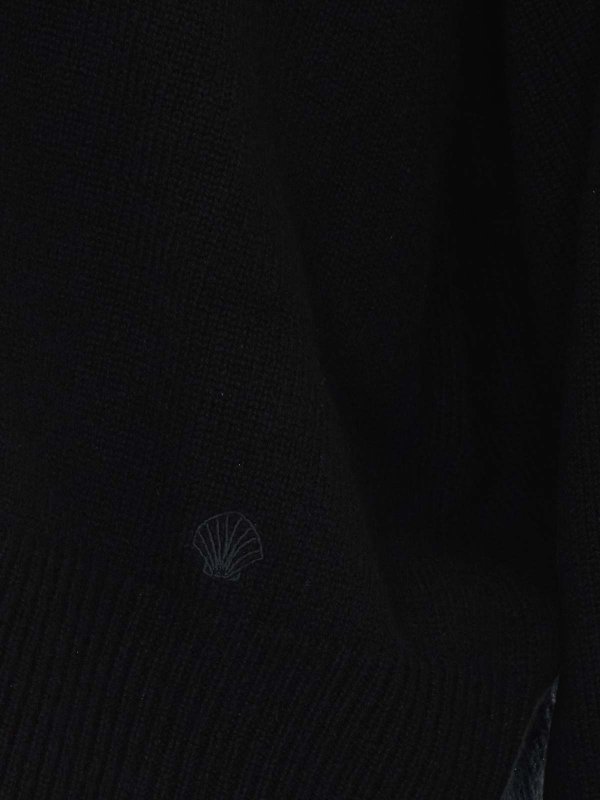 The Best Shops LOULOU STUDIO: Strickpullover mit Rundhalsausschnitt - Rundhalspullover - Schwarz