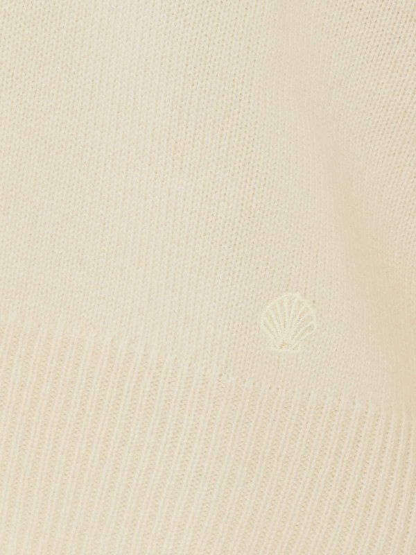 The Best Shops LOULOU STUDIO: Strickpullover mit Rundhalsausschnitt - Rundhalspullover - Weiß