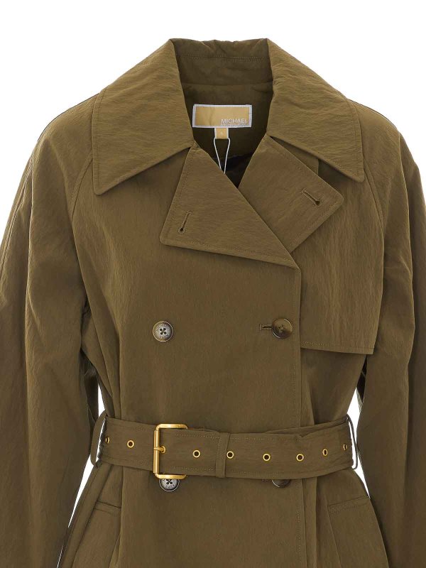 Trench verde shop online: Michael Michael Kors