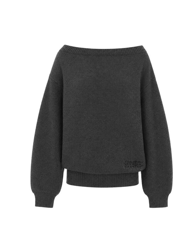 MM6 MAISON MARGIELA: ニーレングスドレス - 膝丈ドレス - グレー
