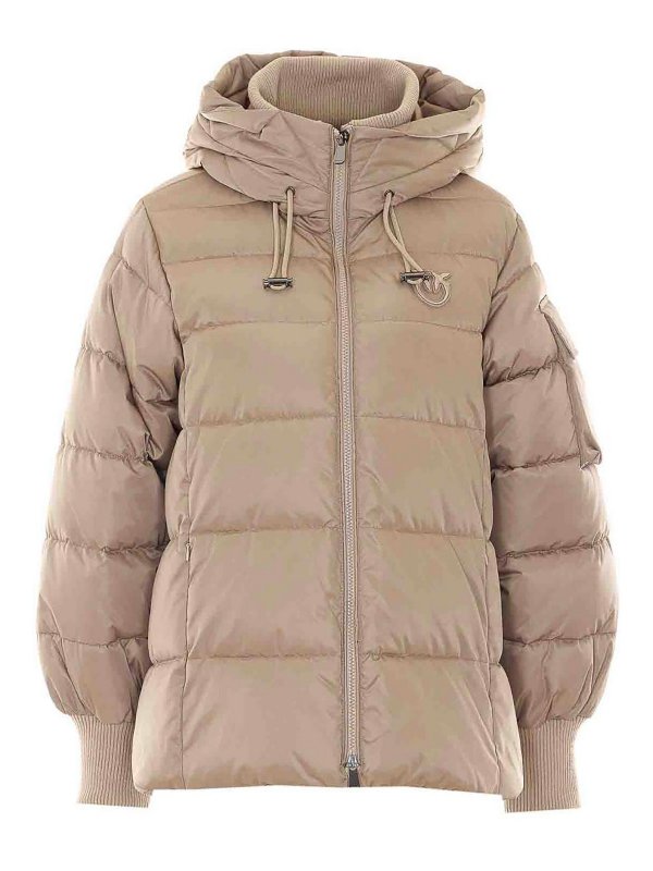 MULBERRY: padded jackets - beige crusca down jacket