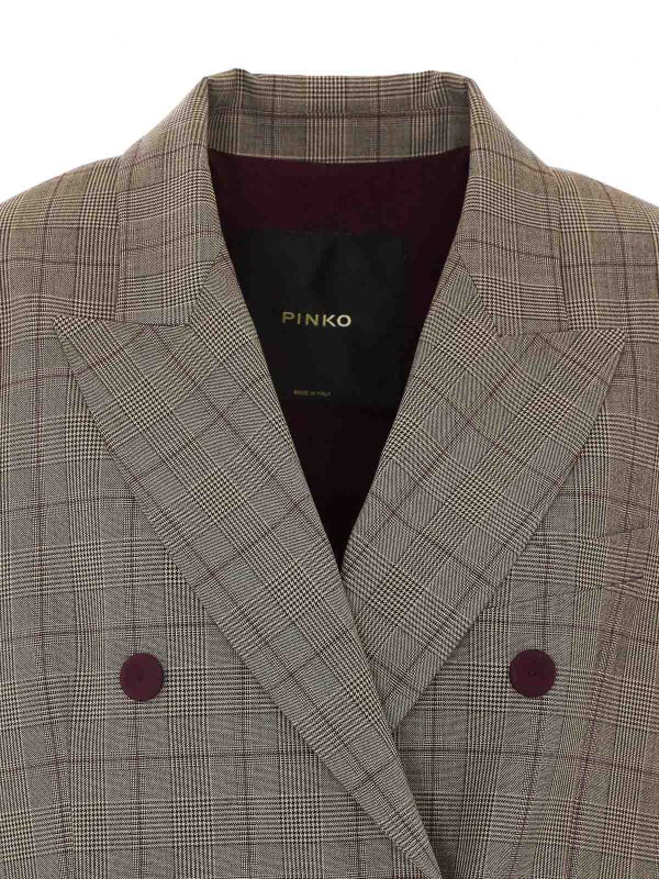 giacca a quadri beige shop online: MULBERRY