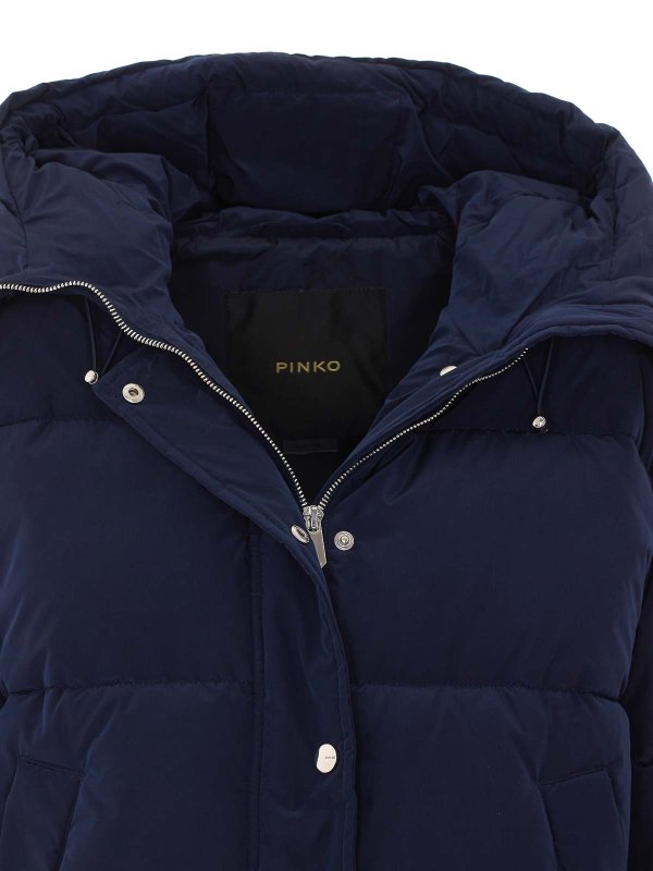 blue impasto down jacket shop online: MULBERRY