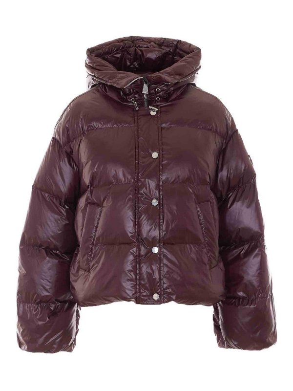 MULBERRY: padded jackets - bordeaux impasto down jacket