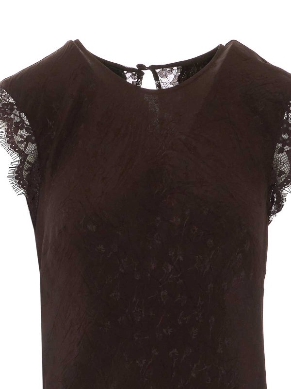 膝丈ドレス - ブラウン shop online: MULBERRY
