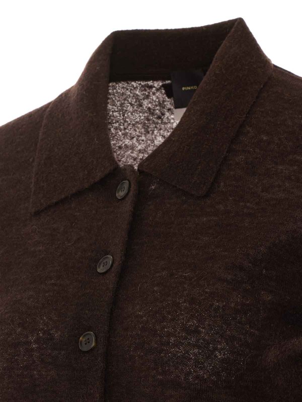 cardigan marrone shop online: MULBERRY