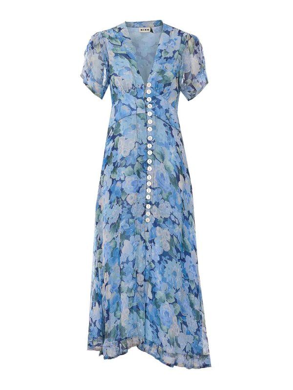RIXO: Kurze Kleider - Kurzes Kleid - Blau