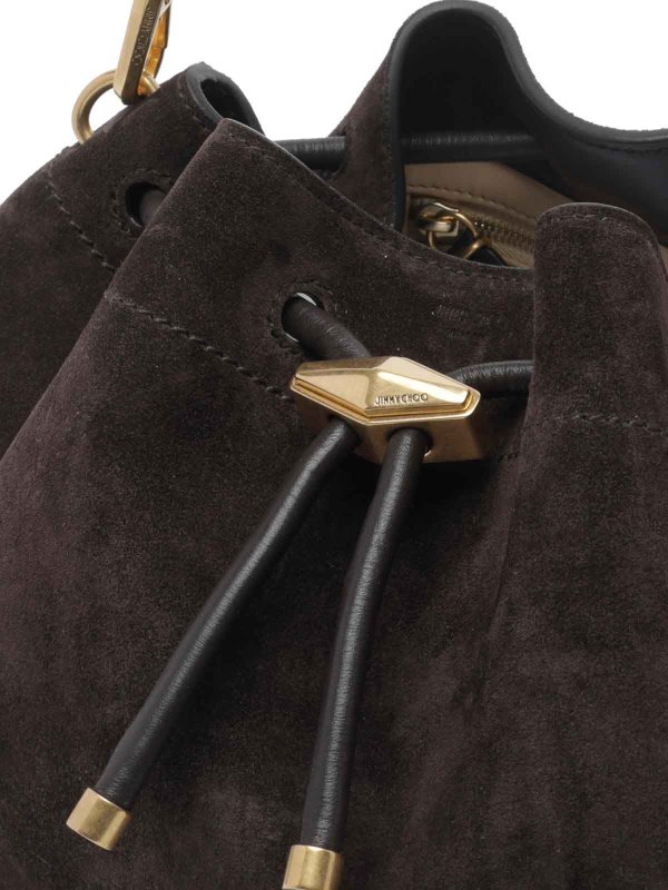 バケットバッグ - ブラウン shop online: JIMMY CHOO