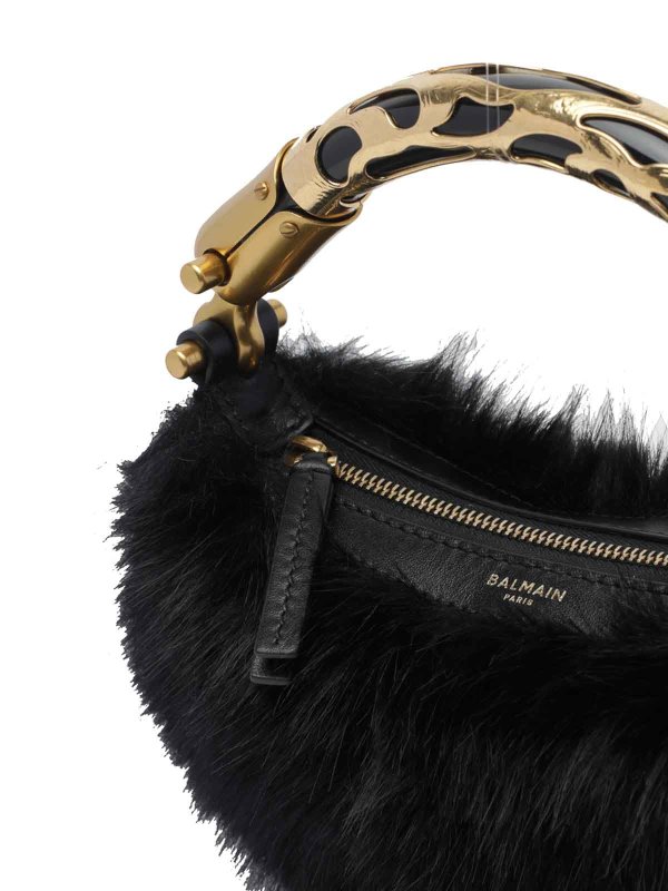 Borsa Balmain mini ebene nera shop online: Balmain