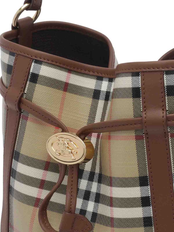 バケットバッグ - ベージュ shop online: BURBERRY
