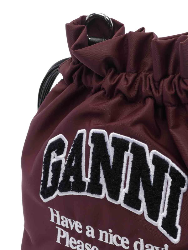 クラッチバッグ - 赤 shop online: GANNI