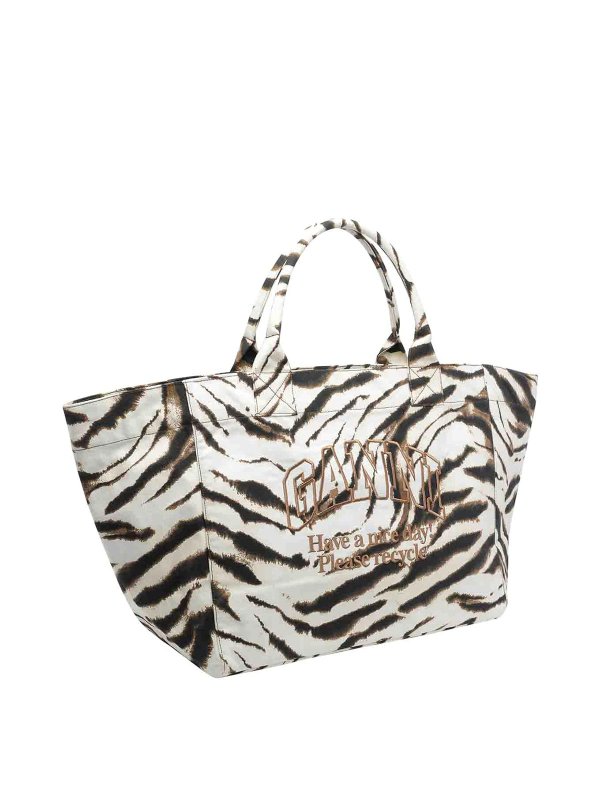 GANNI: Handtaschen online - Shopper - Beige