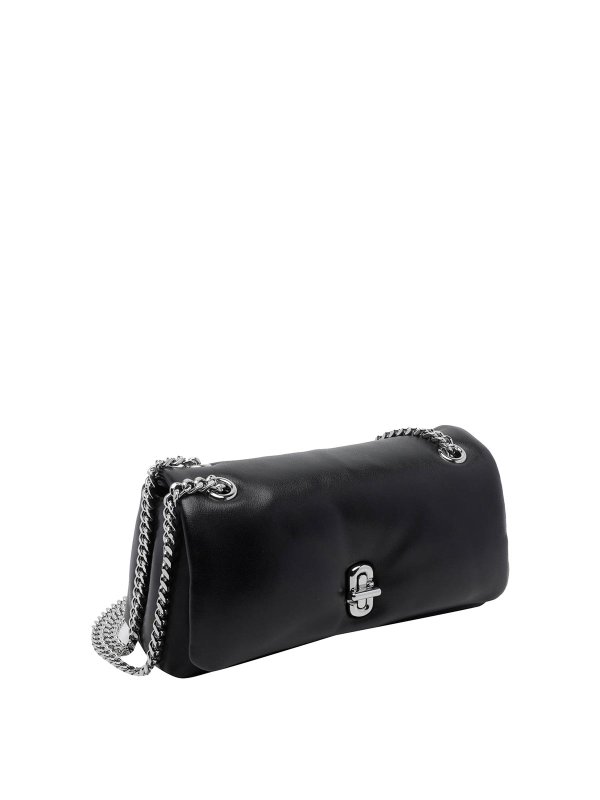 MARC JACOBS: pochette online - mini borsa nera con catena