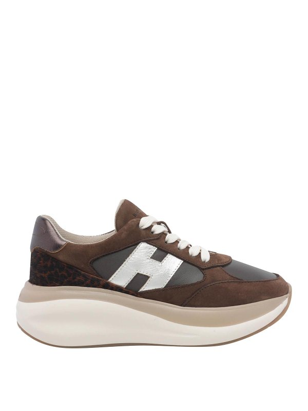 HOGAN: Chaussures de sport - Baskets - Marron