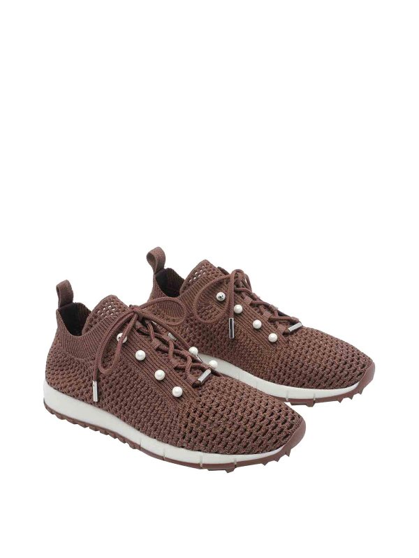 JIMMY CHOO: Chaussures de sport online - Baskets - Marron