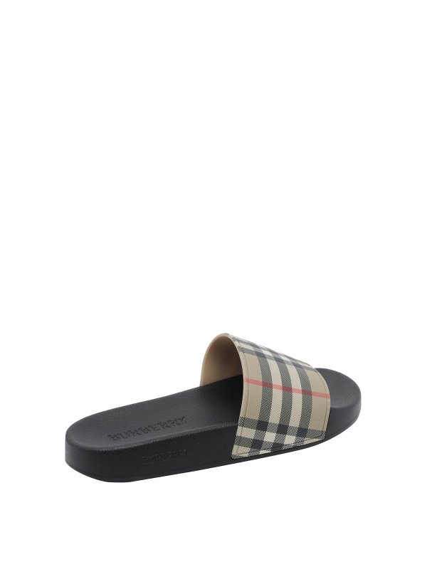 The Best Shops BURBERRY: sandals - Check sliders