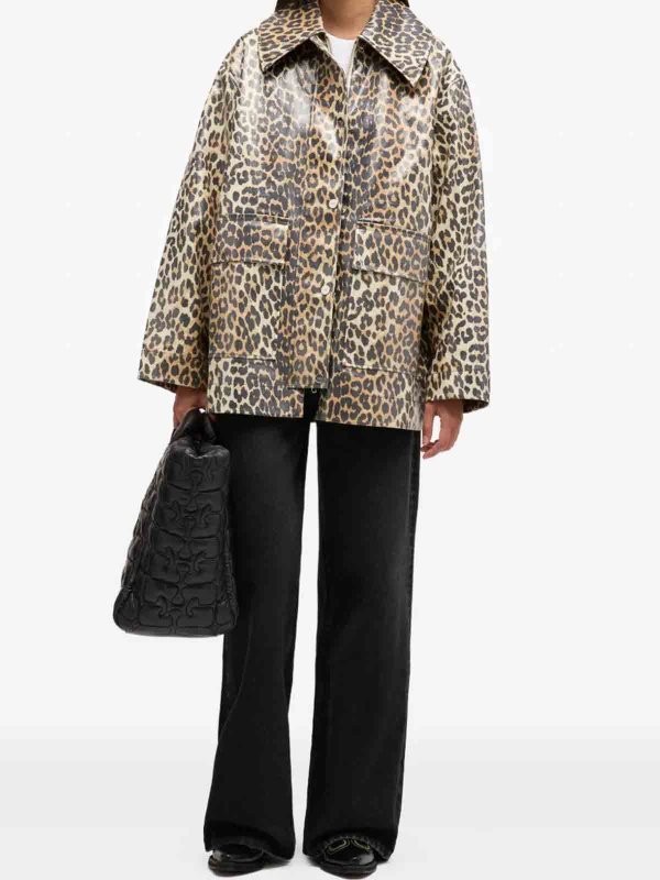 GANNI: giacche casual online - Giacca leopardata