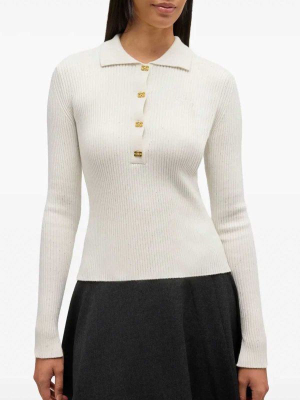 The Best Shops GANNI: Polos - Polo - Blanco