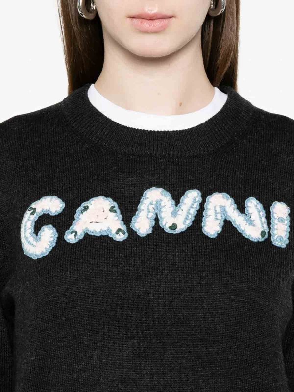 GANNI buy online Hemd - Grau