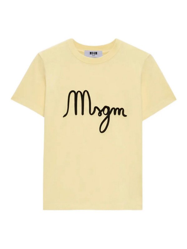 m.s.g.m.: t-shirts - Black msgm graphic print t-shirt