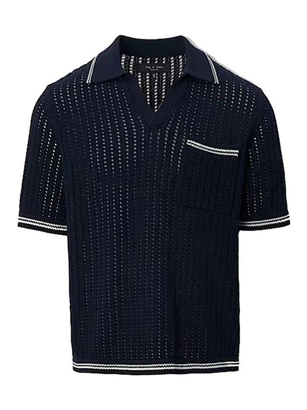 RAG&BONE: Poloshirts - Poloshirt - Blau