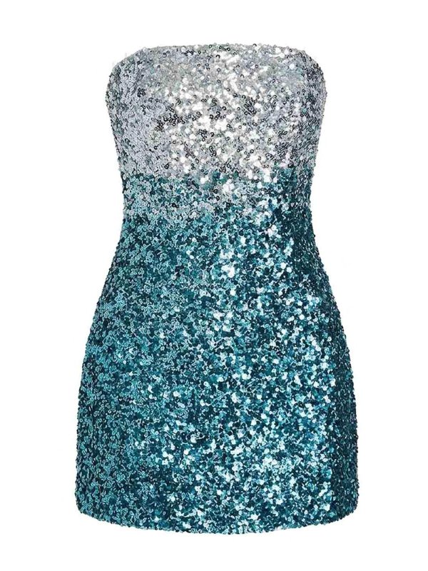 RETROFÊTE: Robes courtes - Robe Courte - Bleu Clair