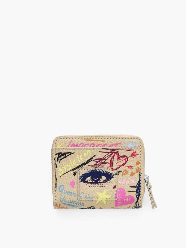 MARC JACOBS: wallets & purses online - The Mini Compact Wallet Punk Scribble