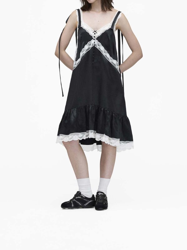 膝丈ドレス - 黒 shop online: MARC JACOBS