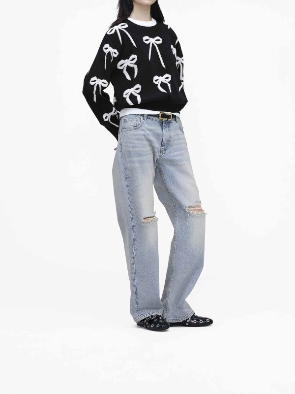 MARC JACOBS: Pull col rond online - Pull Col Rond - Noir