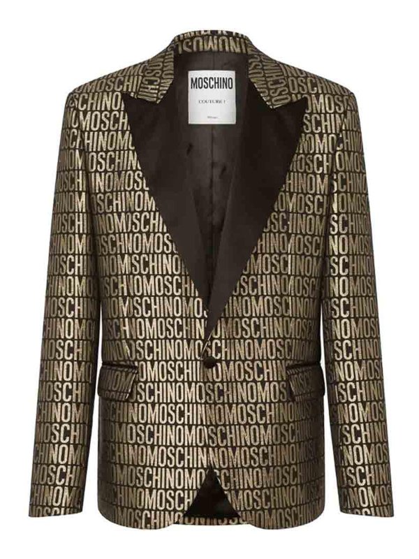MOSCHINO: casual jackets - Logo Lurex Jacket