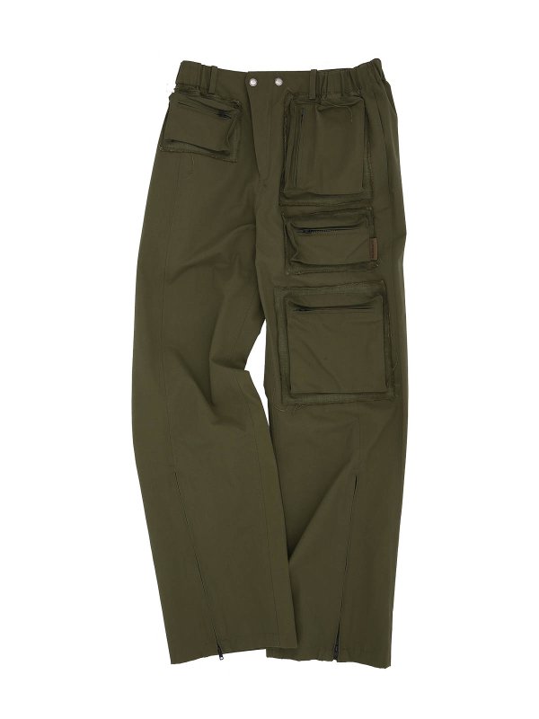 The Best Shops ANDERSSON BELL: casual trousers - Raw Edge Multi Pocket Pants