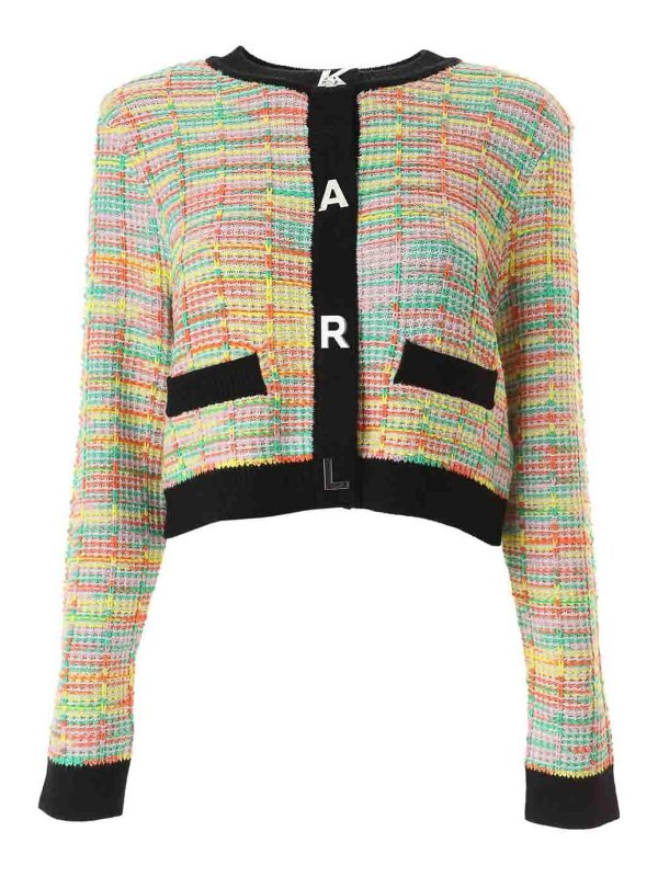 KARL LAGERFELD: カーディガン - カーディガン - マルチカラー