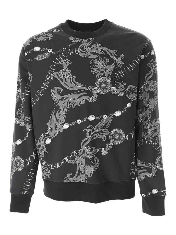 VERSACE JEANS: スウェット＆セーター - スウェットシャツ/セーター - 黒