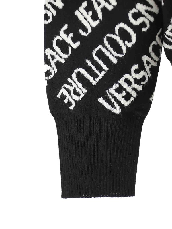 Rundhalspullover - Schwarz shop online: VERSACE JEANS