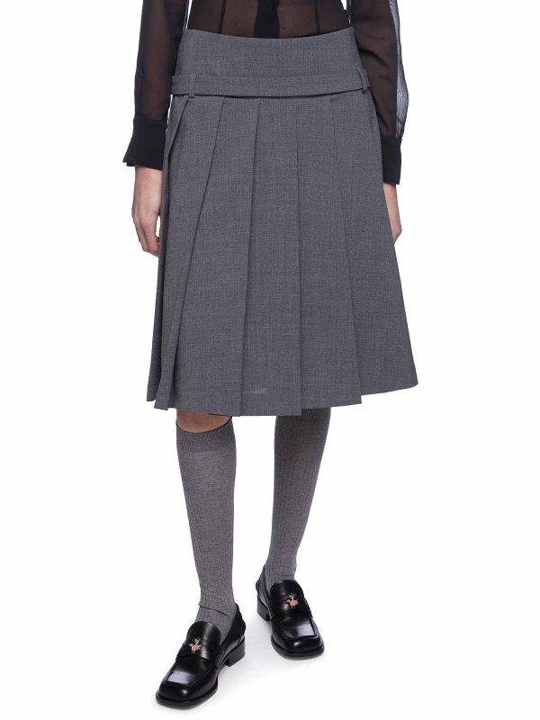 The Best Shops Vivetta: Knielange und Midi Röcke - Midirock - Grau