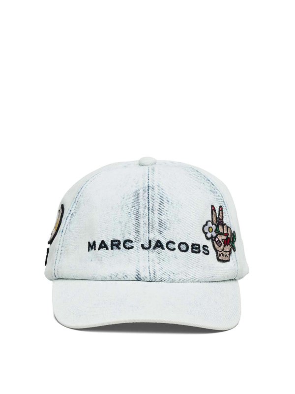 MARC JACOBS: hats & caps - Tattoo Patch Denim Cap