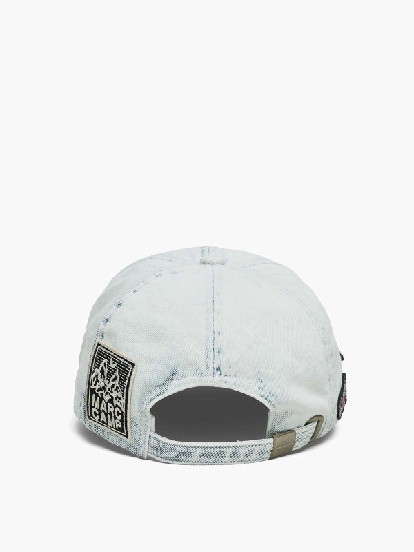 MARC JACOBS: hats & caps online - Tattoo Patch Denim Cap