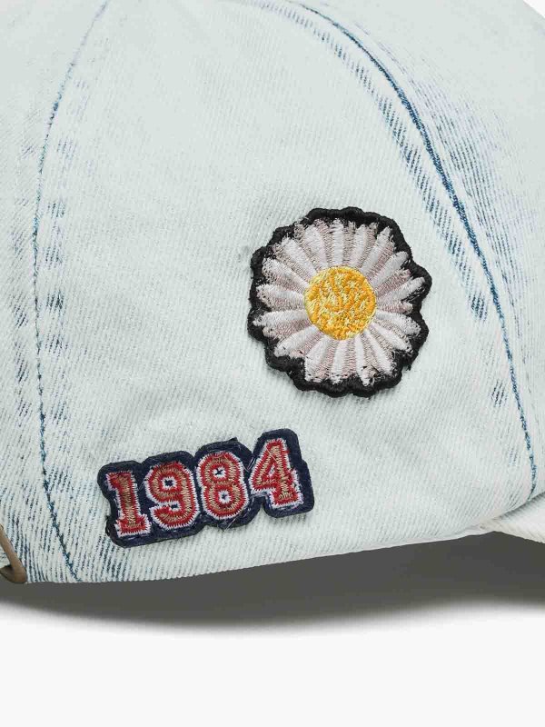 The Best Shops MARC JACOBS: hats & caps - Tattoo Patch Denim Cap