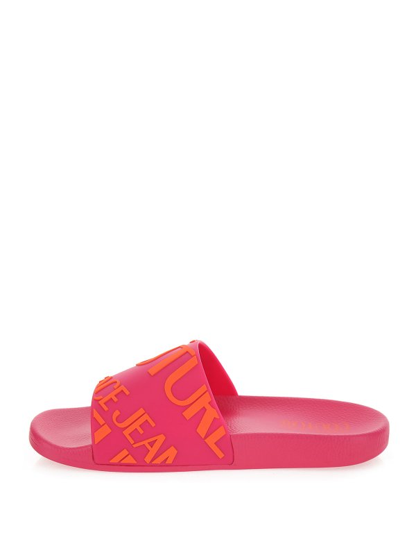 VERSACE JEANS: sandals online - Slide logo