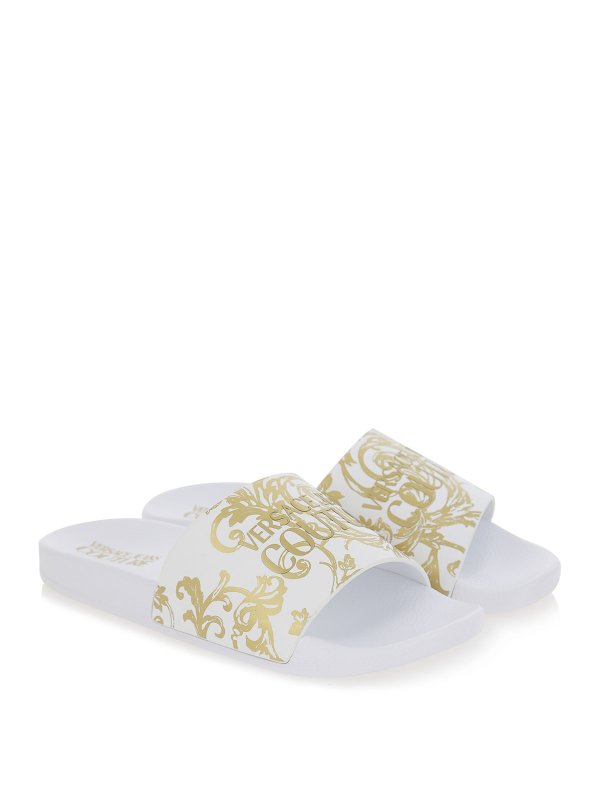 The Best Shops VERSACE JEANS: sandals - Baroque Slide logo