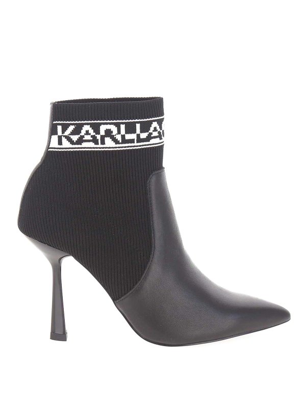 KARL LAGERFELD: ブーツ - ブーツ - 黒